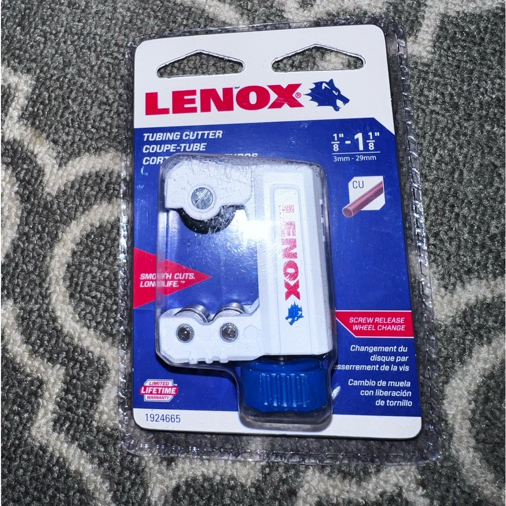 lenox tubing cutter 1/8-1 1/8 inches brand new in packaging!
